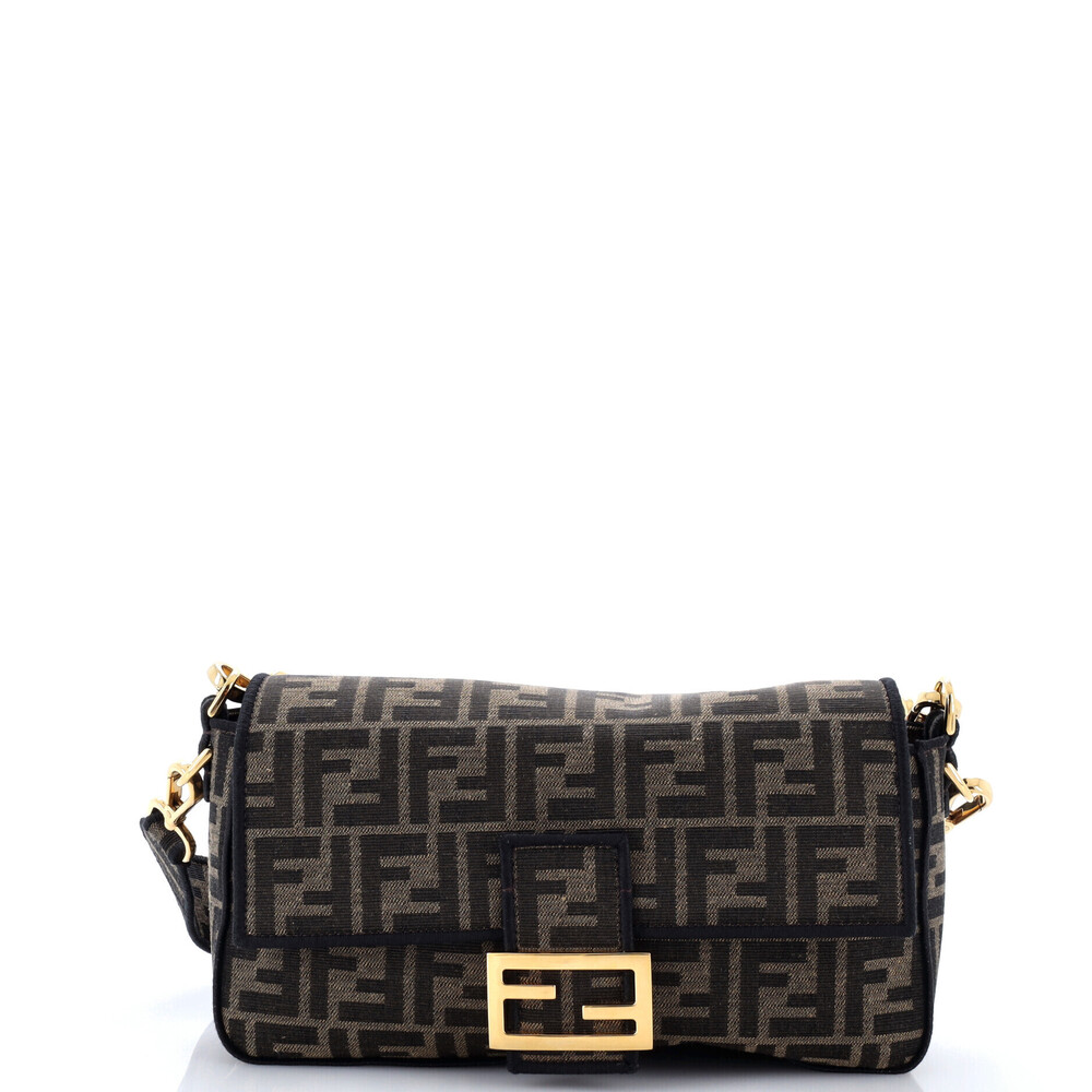 Fendi Medium Baguette NM Bag Zucca Canvas